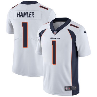 Nike Denver Broncos #1 KJ Hamler White Men's Stitched NFL Vapor Untouchable Limited Jersey